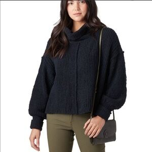 NWT Free People Black Be Yours Pullover Sweater L